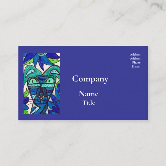 Blue Dog Business Card 名刺 (正面)