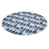 Blue Dog Butts Pattern カッティングボード (角)