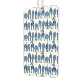 Blue Dog Butts Pattern カーエアーフレッシュナー (左)