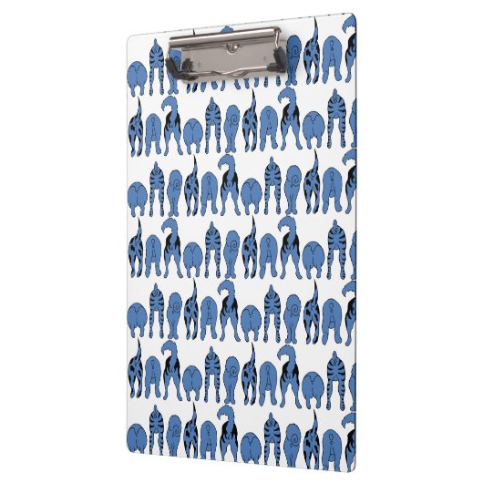 Blue Dog Butts Pattern クリップボード (左)