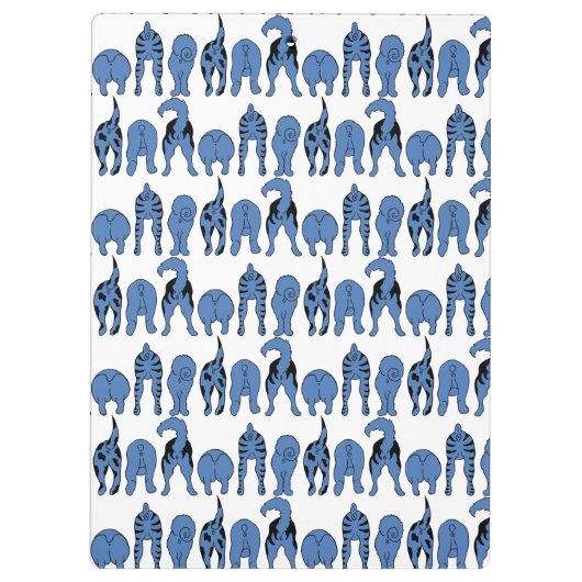 Blue Dog Butts Pattern クリップボード (裏面)