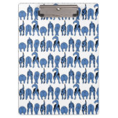 Blue Dog Butts Pattern クリップボード (正面)