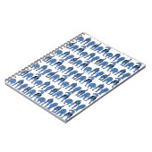 Blue Dog Butts Pattern ノートブック (左側)