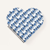 Blue Dog Butts Pattern ノートブック (正面)