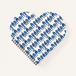 Blue Dog Butts Pattern ノートブック