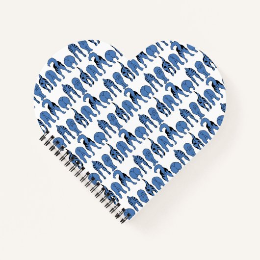 Blue Dog Butts Pattern ノートブック (正面)