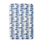 Blue Dog Butts Pattern バスマット (正面縦)