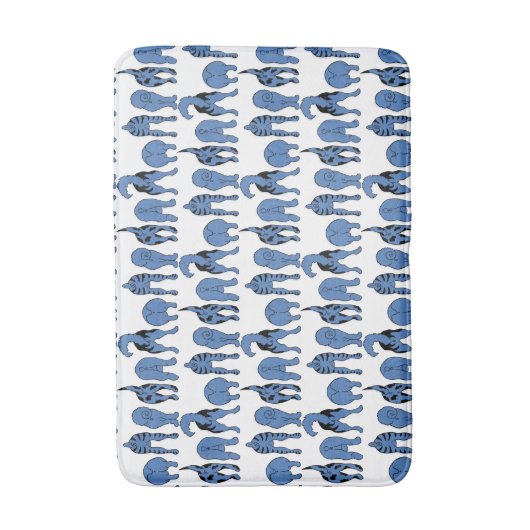 Blue Dog Butts Pattern バスマット (正面縦)