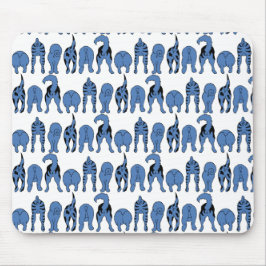 Blue Dog Butts Pattern マウスパッド