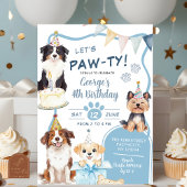 Blue Dog let's Pawty Birthday 招待状