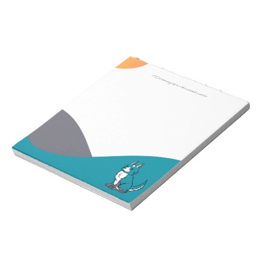 Blue Dog Notepad ノートパッド (回転)