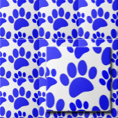Blue Dog Paw Print Cute Puppy Ceramic Tile タイル