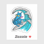 Blue dog surfer シール (シート)