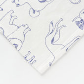 Blue Dogs フリースブランケット (角)