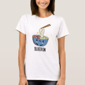 Blue-don Funny Udon Pun  Tシャツ (正面)