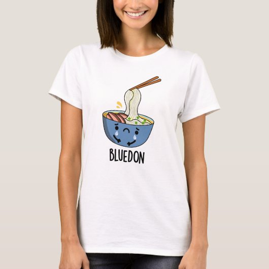 Blue-don Funny Udon Pun Tシャツ (正面)