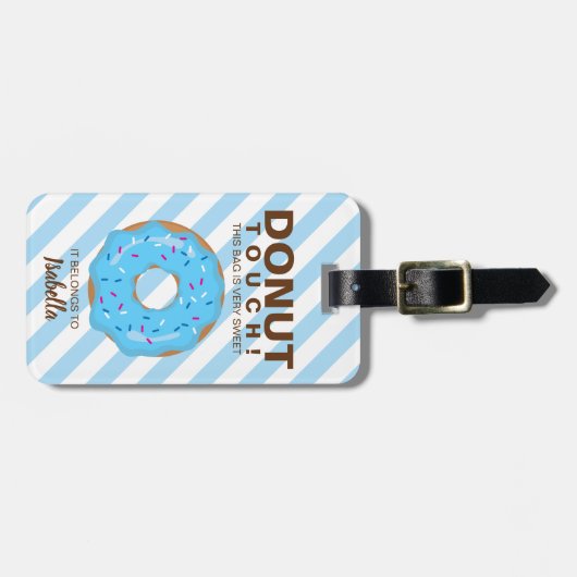 Blue Donut Luggage Tag ラゲッジタグ (正面横)