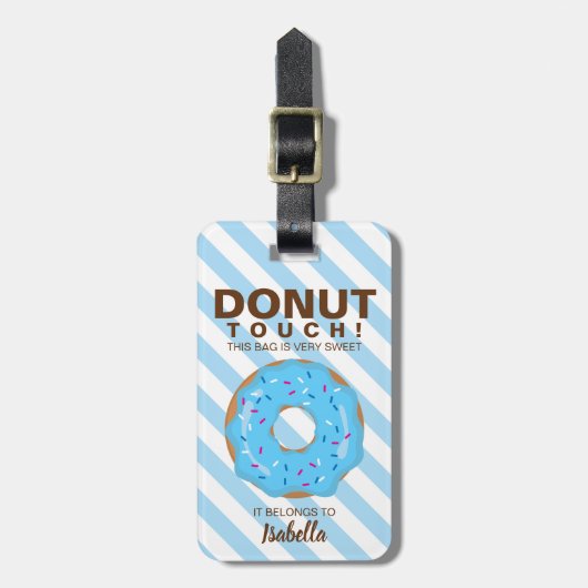 Blue Donut Luggage Tag ラゲッジタグ (正面縦)
