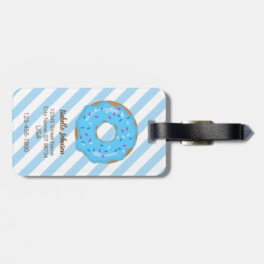 Blue Donut Luggage Tag ラゲッジタグ (裏面横)