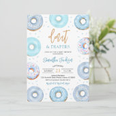 Blue Donuts and Diapers Baby Shower Invitation 招待状 (スタンド正面)