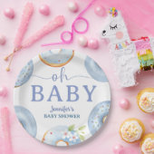 Blue Donuts Baby Shower Brunch  ペーパープレート (パーティー)