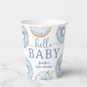 Blue Donuts Baby Shower Hello Baby Brunch   紙コップ (裏面)