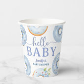 Blue Donuts Baby Shower Hello Baby Brunch   紙コップ (正面)