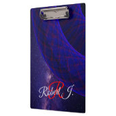 Blue Donuts In Outer Space Geometric Clipboard クリップボード (左)