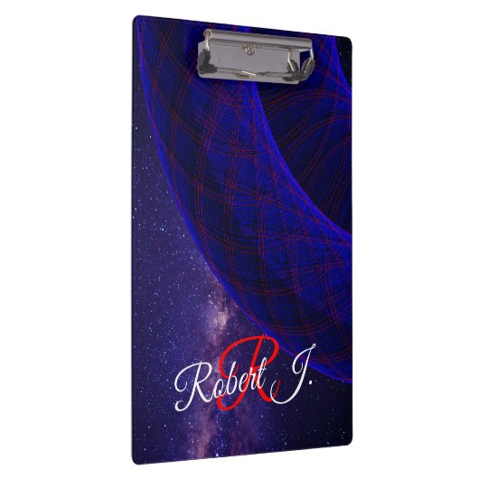 Blue Donuts In Outer Space Geometric Clipboard クリップボード (右)