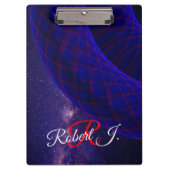 Blue Donuts In Outer Space Geometric Clipboard クリップボード (正面)