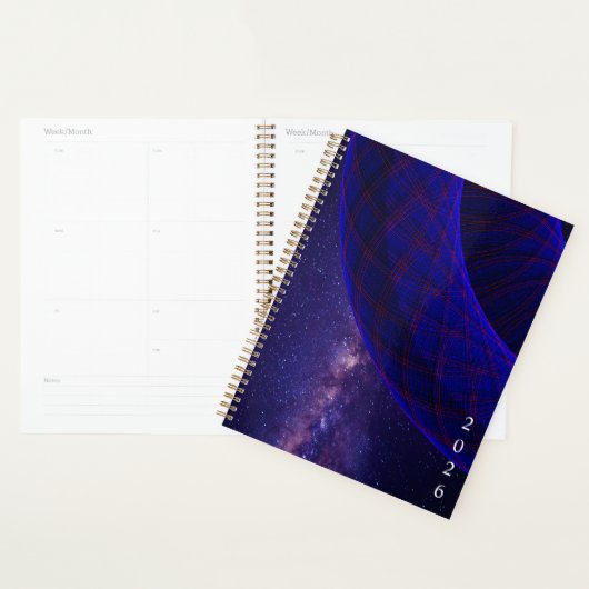 Blue Donuts In Outer Space Geometric Planner プランナー手帳 (ディスプレー)