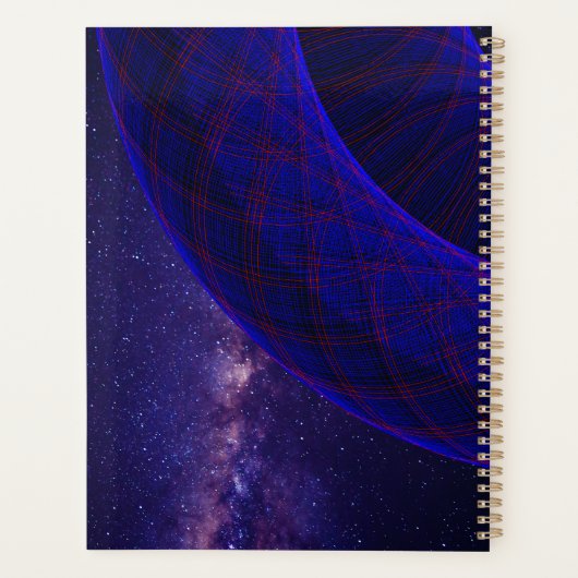 Blue Donuts In Outer Space Geometric Planner プランナー手帳 (裏面)