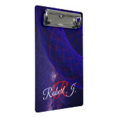 Blue Donuts In Outer Space Mini Clipboard ミニクリップボード (アングル)