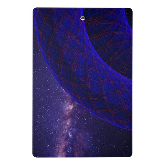 Blue Donuts In Outer Space Mini Clipboard ミニクリップボード (裏面)