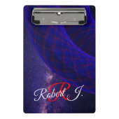 Blue Donuts In Outer Space Mini Clipboard ミニクリップボード (正面)