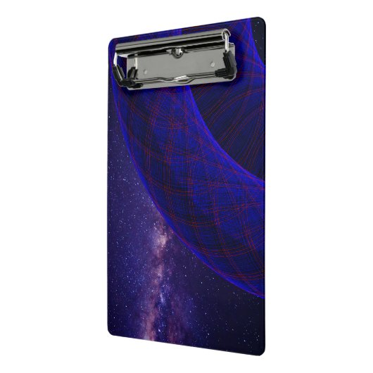 Blue Donuts In Outer Space Mini Clipboard ミニクリップボード (アングル2)