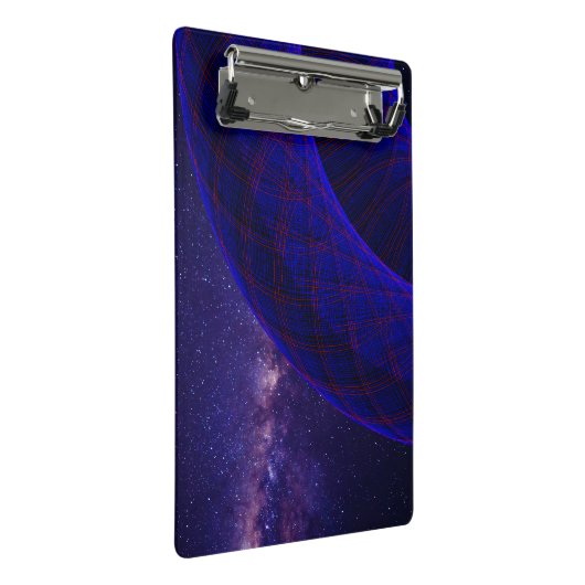 Blue Donuts In Outer Space Mini Clipboard ミニクリップボード (アングル)