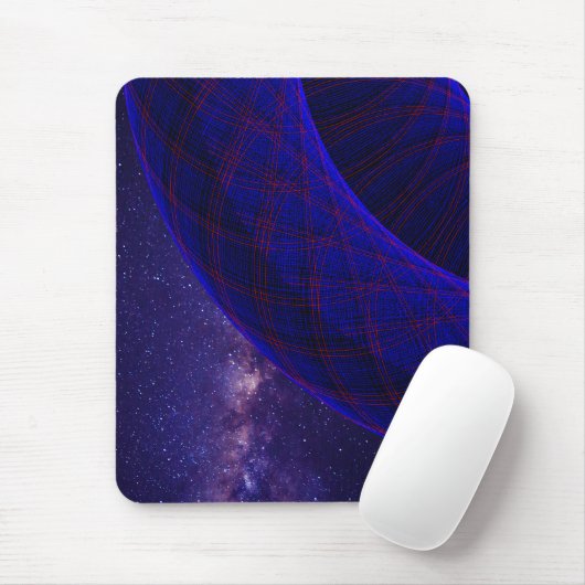 Blue Donuts In Outer Space Mouse Pad マウスパッド (マウス)