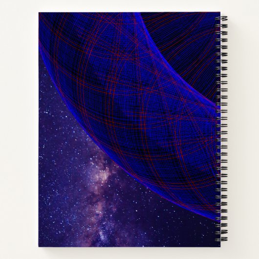 Blue Donuts In Outer Space Spiral Notebook ノートブック (裏面)