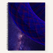 Blue Donuts In Outer Space Spiral Notebook ノートブック (正面)
