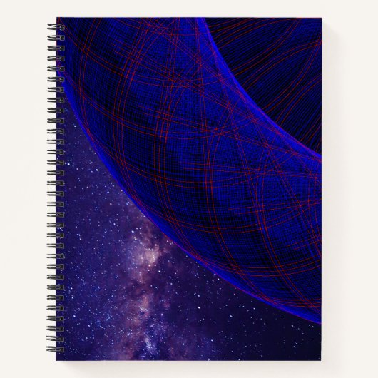 Blue Donuts In Outer Space Spiral Notebook ノートブック (正面)
