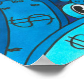 Blue Doodle ポスター (角)