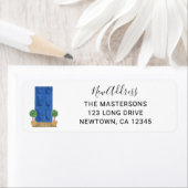 Blue Door Return Address ラベル (インサイチュ)