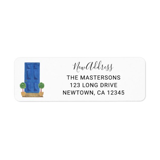 Blue Door Return Address ラベル (正面)