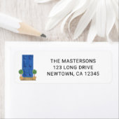 Blue Door Return Address ラベル (インサイチュ)