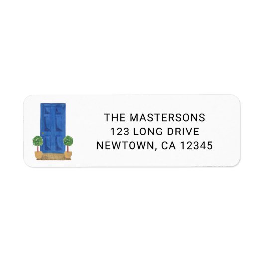 Blue Door Return Address ラベル (正面)
