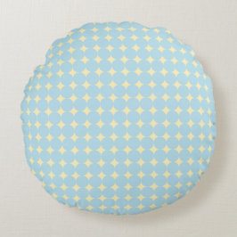 Blue Dot Geometric Nursery Throw Pillow - Round ラウンドクッション