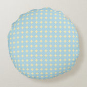 Blue Dot Geometric Nursery Throw Pillow - Round ラウンドクッション (裏面)