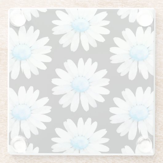 Blue Dotted Daisy's ガラスコースター (裏面)