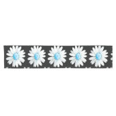 Blue Dotted Daisy's ショートテーブルランナー (横)